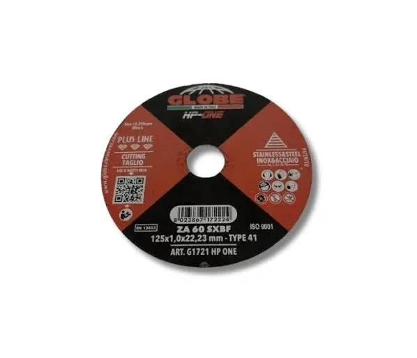 Globe 115 x 1 x 22mm Stainless Steel Cutting Disc G1624 HP-ONE